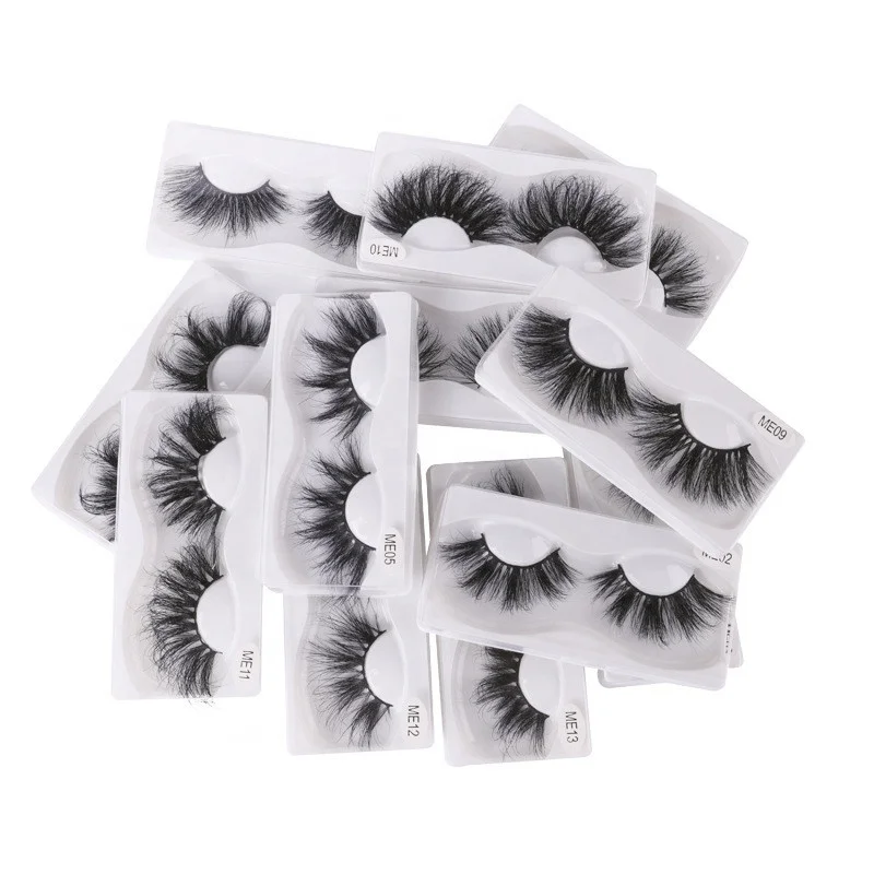 

25 mm Mink Eyelashes Dramatic Long Mink Lashes Makeup Full Strip Lashes 25mm False Eyelashes 3D Mink Eyelashes Reusable