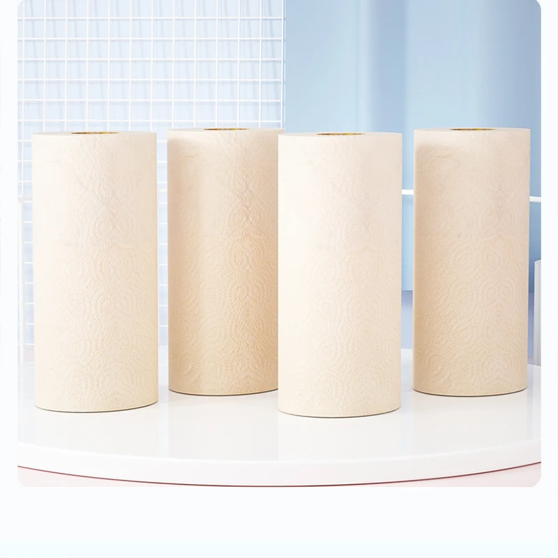 

Kitchen Roll Paper Free Sample Highly Absorbent Bamboo Kitchen Paper 2 Ply Kitchen Tissue Paper Roll, Natural