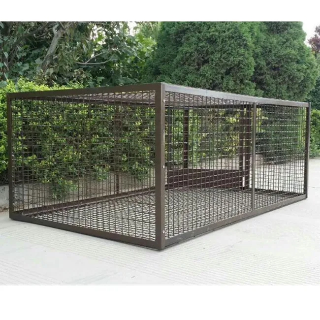 Large folding metal cage pet metal cage for dog house metal dog crate kennel with Gate