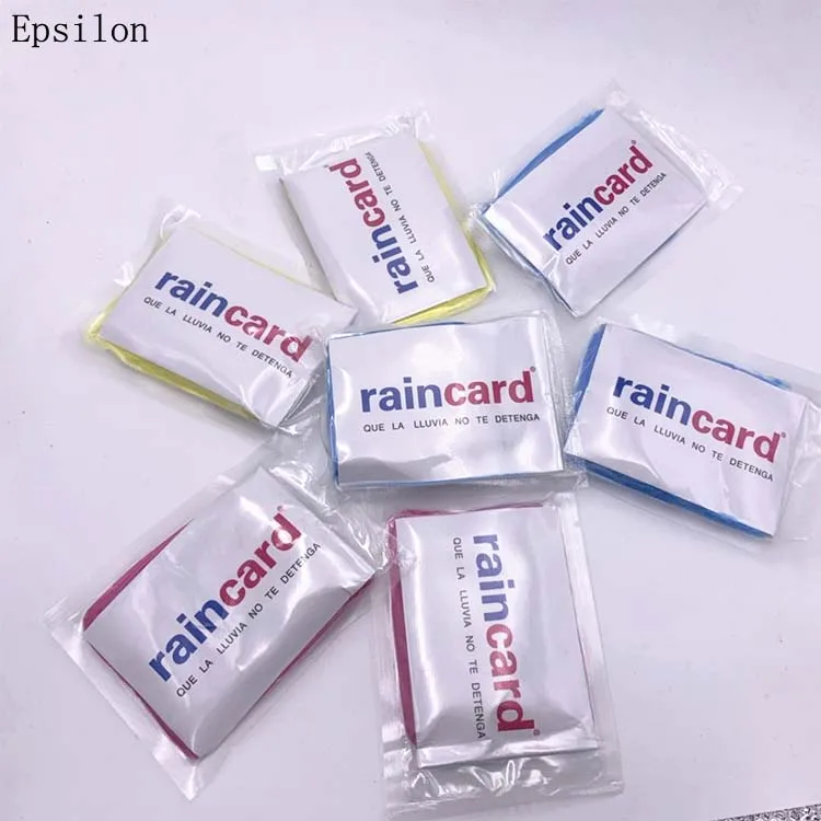 

Epsilon Mini Pocket Rain Court Rain Coat Card Cheap Disposable Credit Card Size Rain Court Poncho Raincoat Waterproof Raincard, Customized