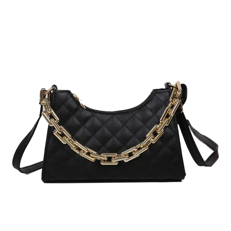

Wholesale Fashion Elegant women's handbag chain small Sling Pu Leather Ladies Purse Trendy Shoulder Bag, White,red,khaki,black,brown