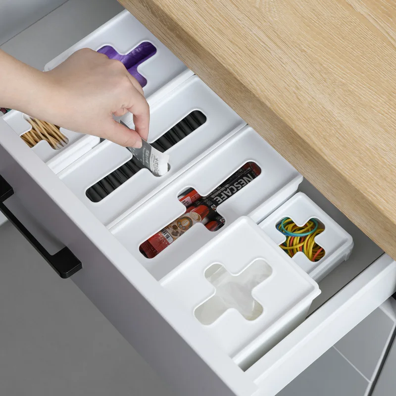 

New Simple And Stylish Combinable Drawers With Lid Sorting Windowing Cross Visual Desktop Organizing Jewelry Tissue Storage