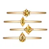 Mengmingna thin minimalist ring multi shape AAA rhinestones with claw setting sterling silver 925 korean ring