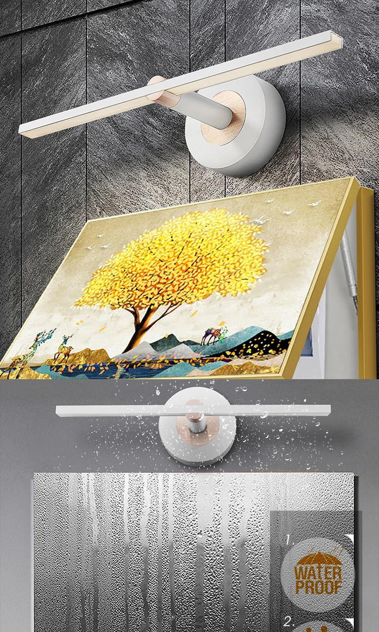 White home lighting home cabinet vanity lights bathroom vanity mirror lights IP44 waterproof hotel lamp
