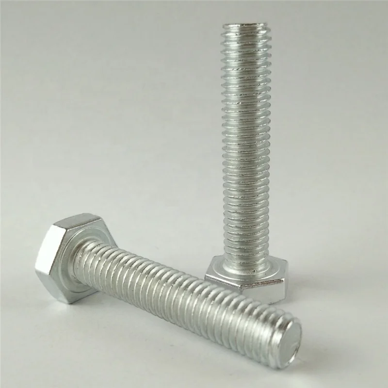 
Hex bolt manufacturer high quality DIN933 8.8 grade galvanized hex bolts Hexagonal nuts 