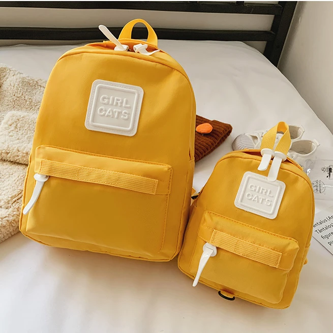 

Lightweight Kindergarten Children's schoolbag Primary School Backpack Kids Solid Color Bags With Anti-lost Traction Rope, Customized color