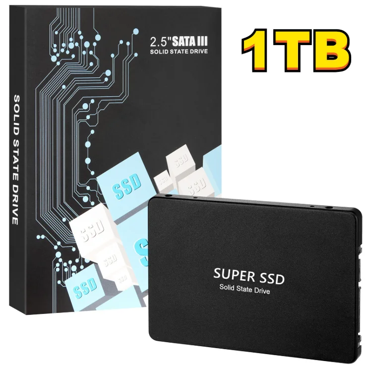 

1TB SSD Hard Drive for Laptop and Desktop Status CHINA Style SATA Hard drive SSD, Black