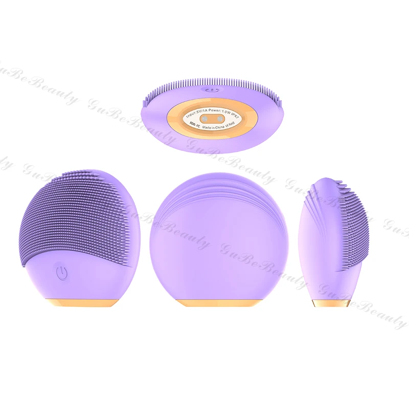 

Gubebeauty hot sale silicone ultrasonic facial brush modern facial brush electric to pore clean for homeuse with FCC&CE