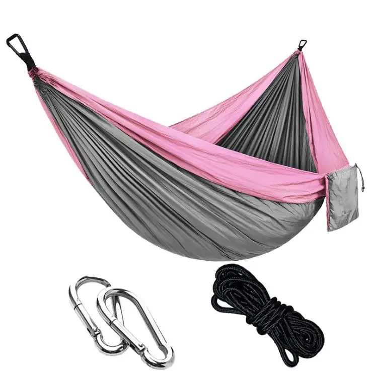 

Outdoor nylon parachute Garden Sports Home Travel Camping indoor leisure swing hammock, Multicolors