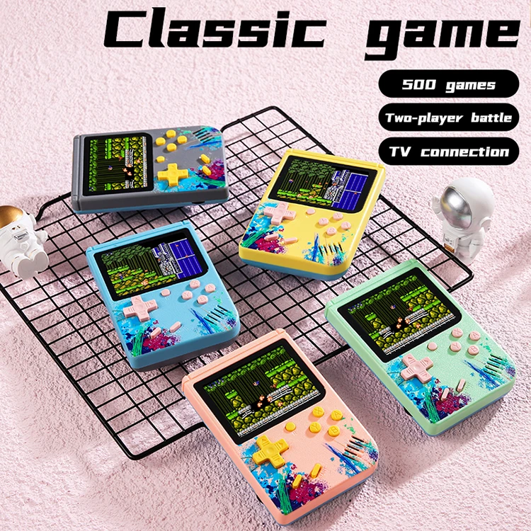 

G50D 3Inch Macaron TV Connection handheld game player cheap game consoles 500 classic handheld Video game console