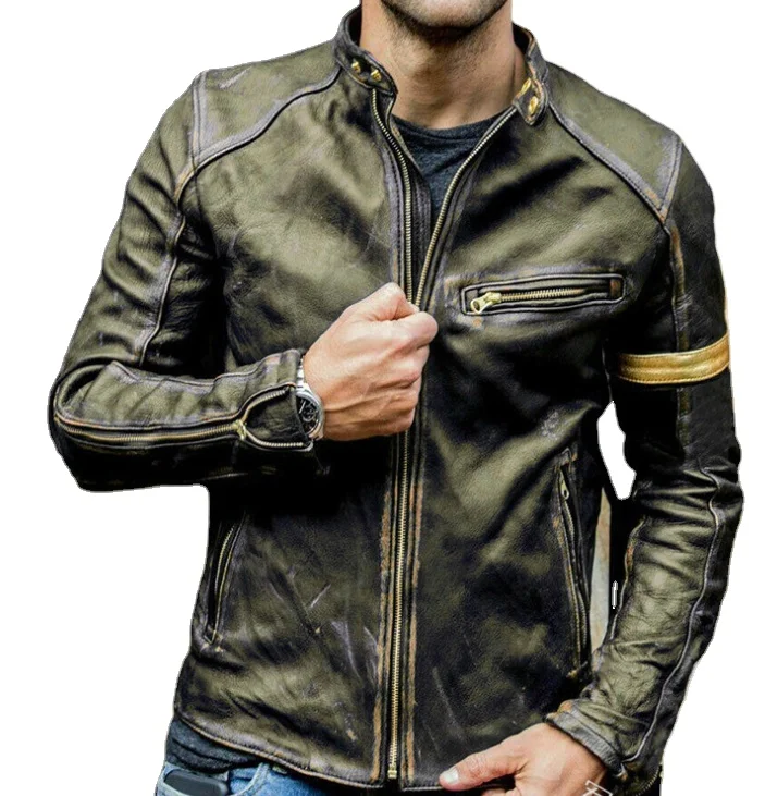 

Men Fashion Leather Jacket Coat 2021 Brand New Motorcycle Leather Jacket Men Faux Leather Jackets Winter Windbreaker Coats, 3 colors available