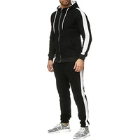 

2019 New Fashion Slim Fit Mens Striped Polyester Trackpants Sweatsuit Mens Tracksuit