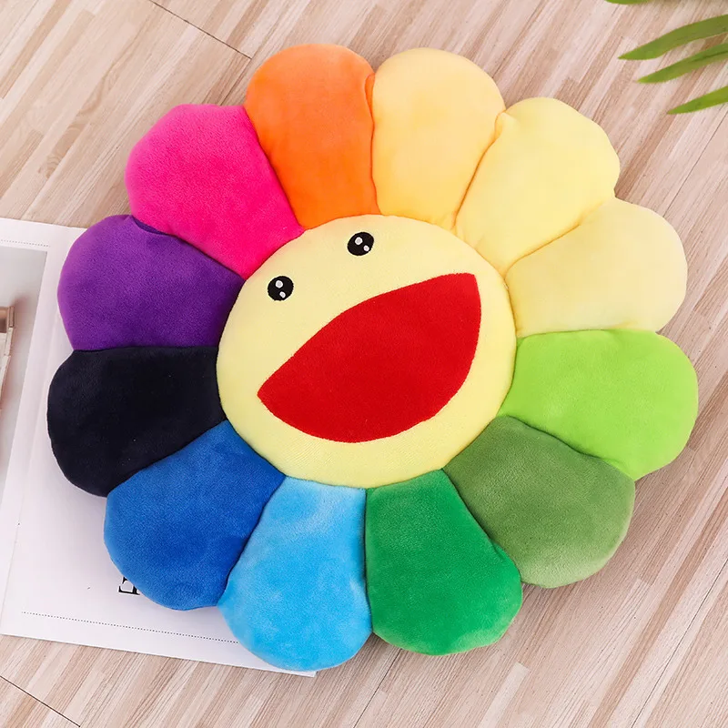 

Sun Flower Cushion INS Girl Heart Carpet Mat Tatami Bay Window Mat Bedroom Household Mat cushion