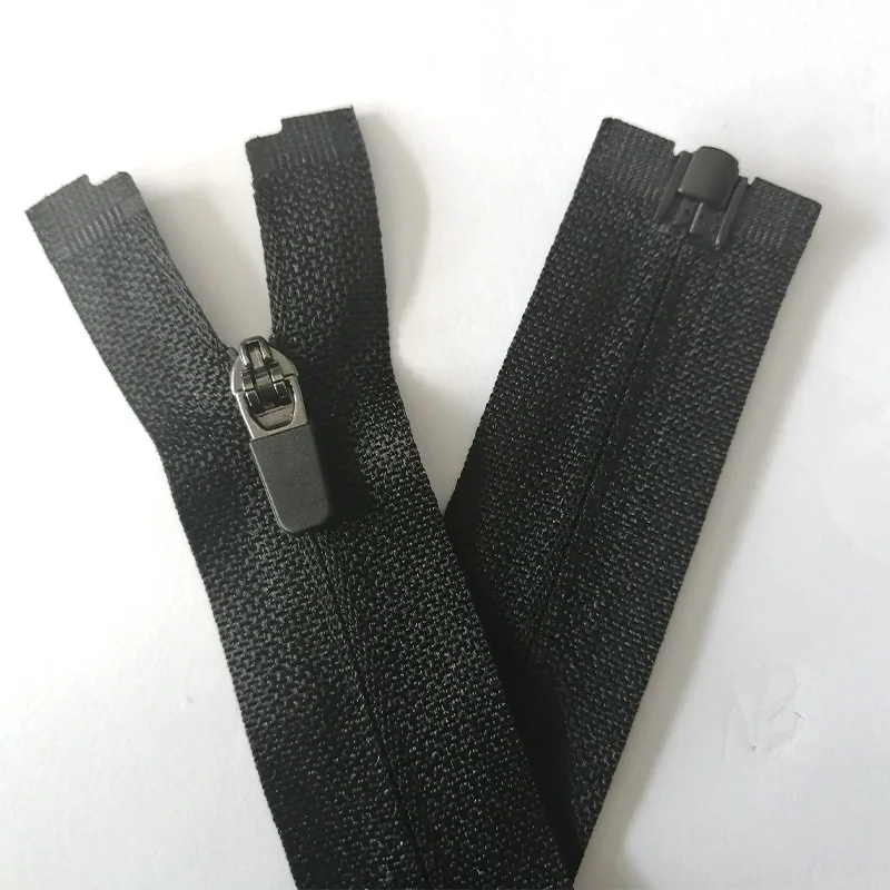 
Top quality semi-auto lock rubber puller small zipper nylon zipper #3#5 reversible invisible zipper reverse for jersey 