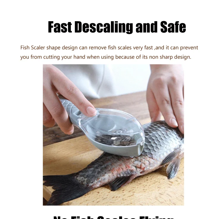Fish Skin Brush Scraping Fishing Scale Grater Remover Peeler Scaler Scraper Tool
