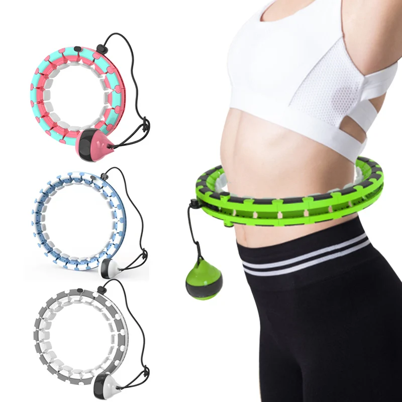 

Ready To Ship Silicone Abs Hoops Hula Smart Hola Hoops Fitness Thin Waist Adjustable Size Hula Hoops For Kids, Pink,blue,gray,green