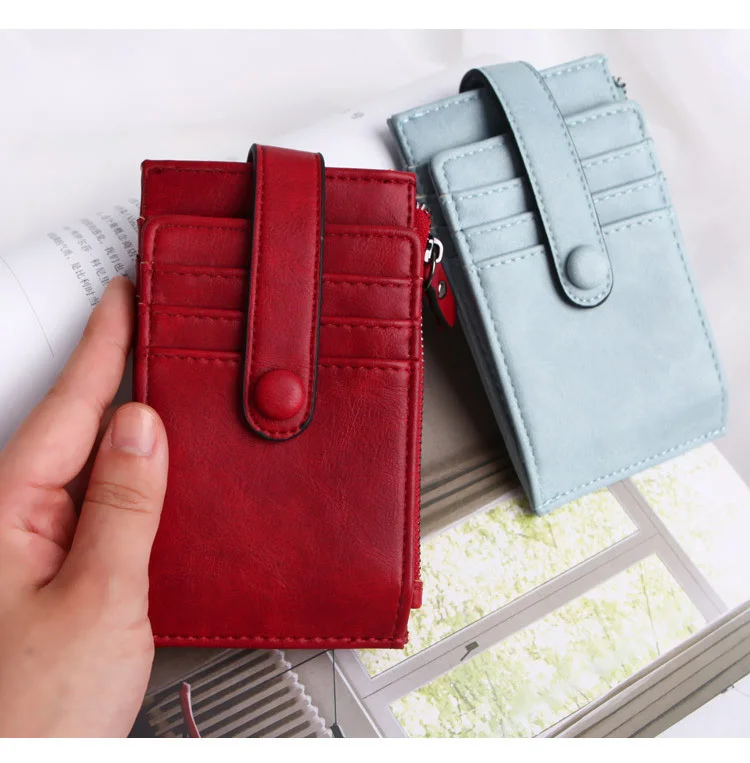 

China Supplier Womens Wallet RFID Blocking Bifold Multi Card Case Wallet with Zipper Pocket billetera de mujer, Various colors available