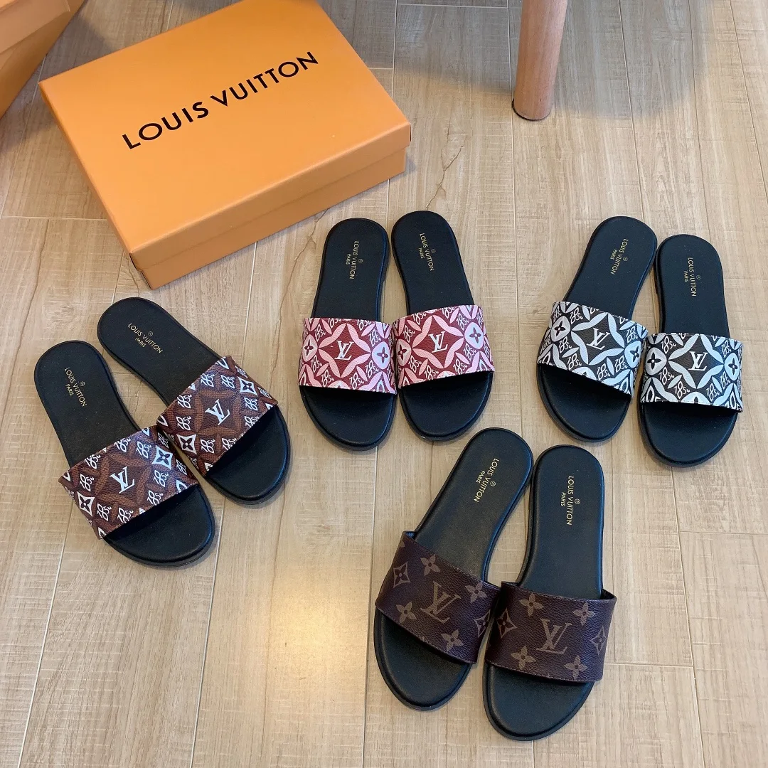 

2022 new fashion famous brands summer print slippers ny set slippers for women