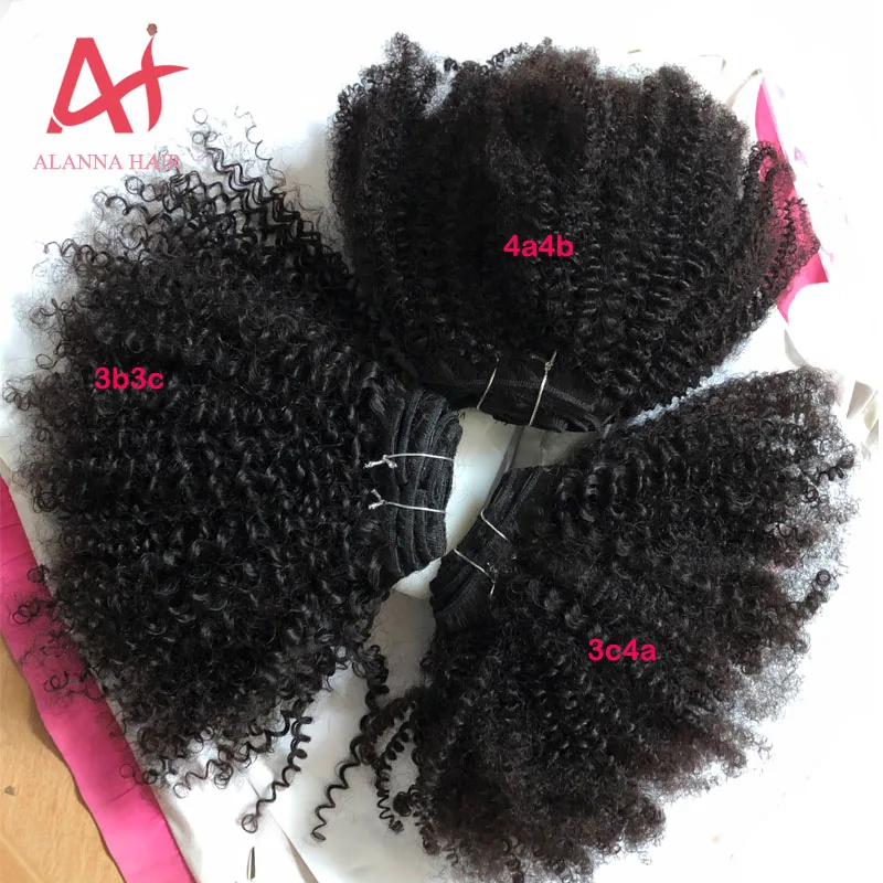 

Wholesale 3B3C4A4B4C Afro Kinky Curly Hair Weave Extension 12A Grade Mongolian Virgin Human Hair Clip In Hair Extensions