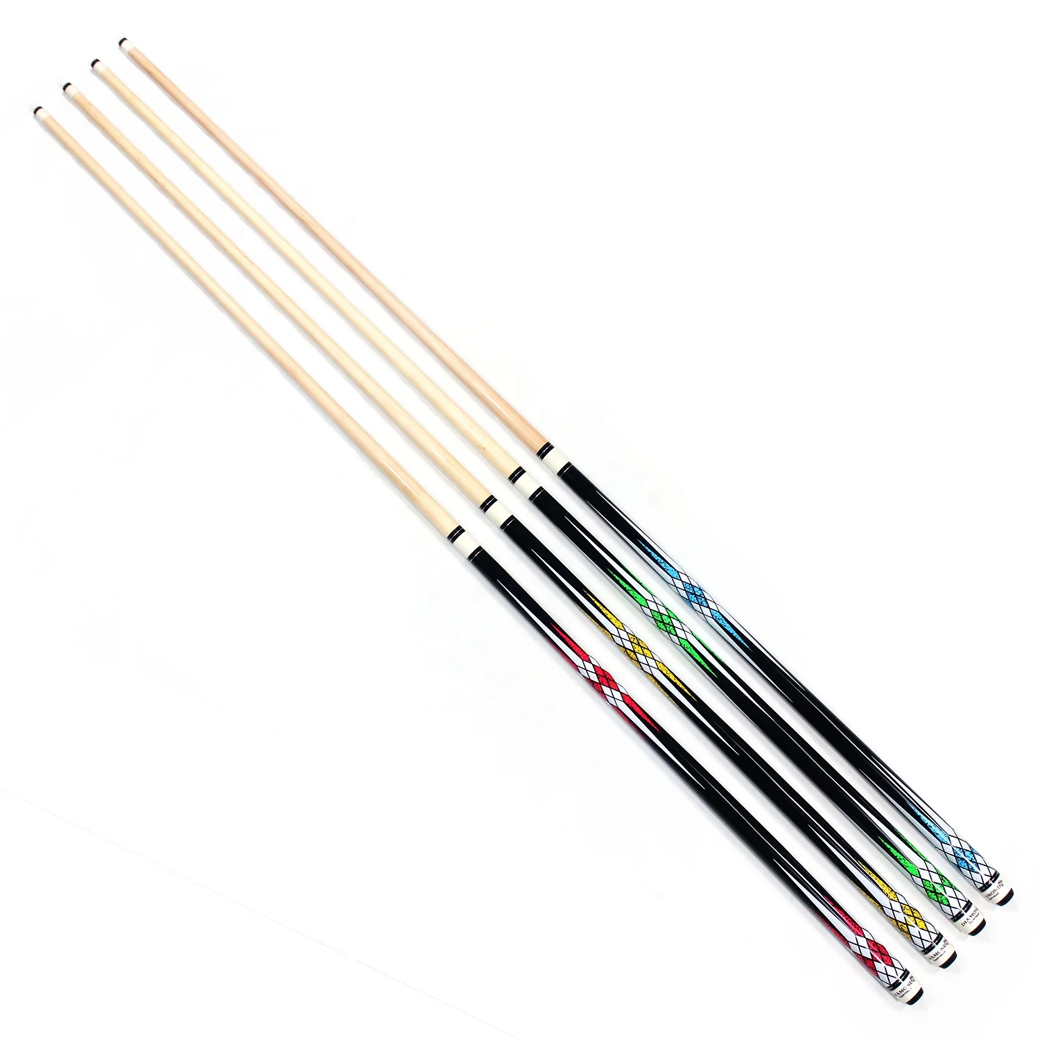 New Design Diamond Cue Maple Wood 13mm 58inch Billiard Pool Cue 1/2 Center Joint Sticks on Sale