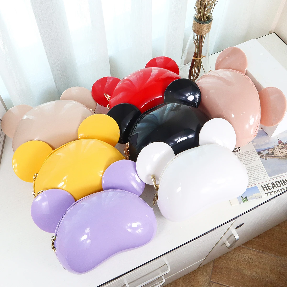 

Wholesale A Lote Cute Cheap Girls Jelly Puses And Handbags Crossbody Shoulder Handbags For Women, 7 colors