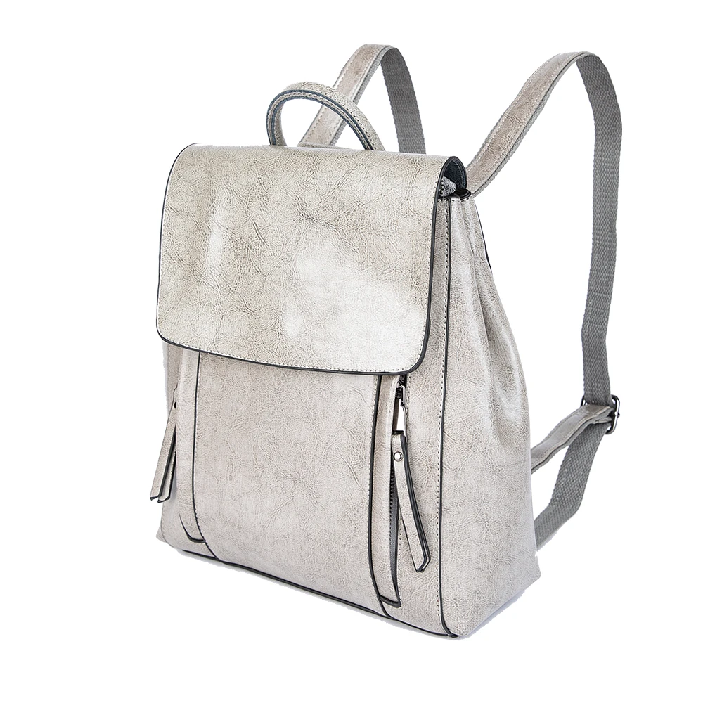 

New Design outdoor backpacks Pu Leather custom logo sling bag vintage backpack bag for woman outdoor