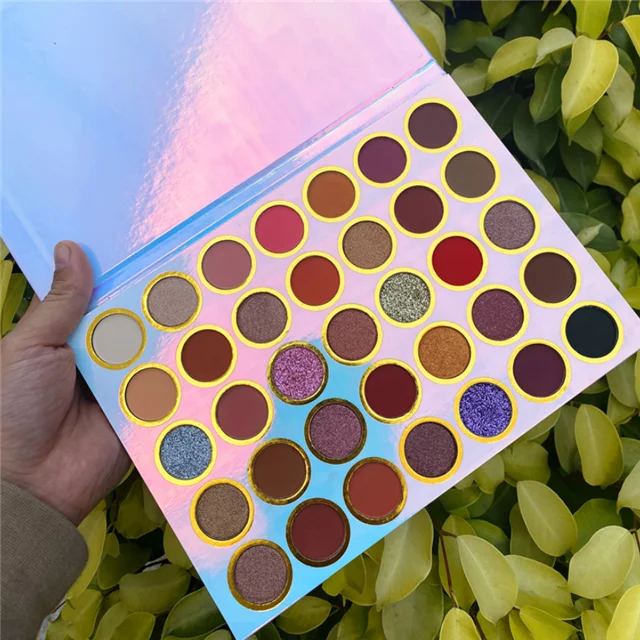 

Private 35 colors waterproof 12 paris eco friendly private label eyeshadow palette pigment