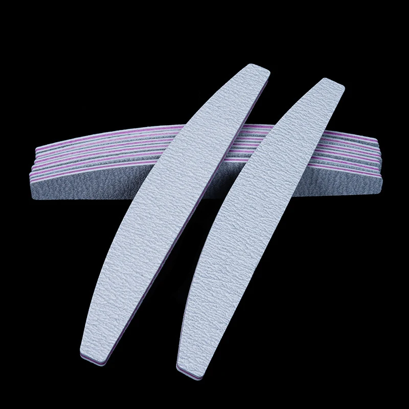 

Professional Custom Logo Half Moon Shape 100 /100 100/180 Nail Files