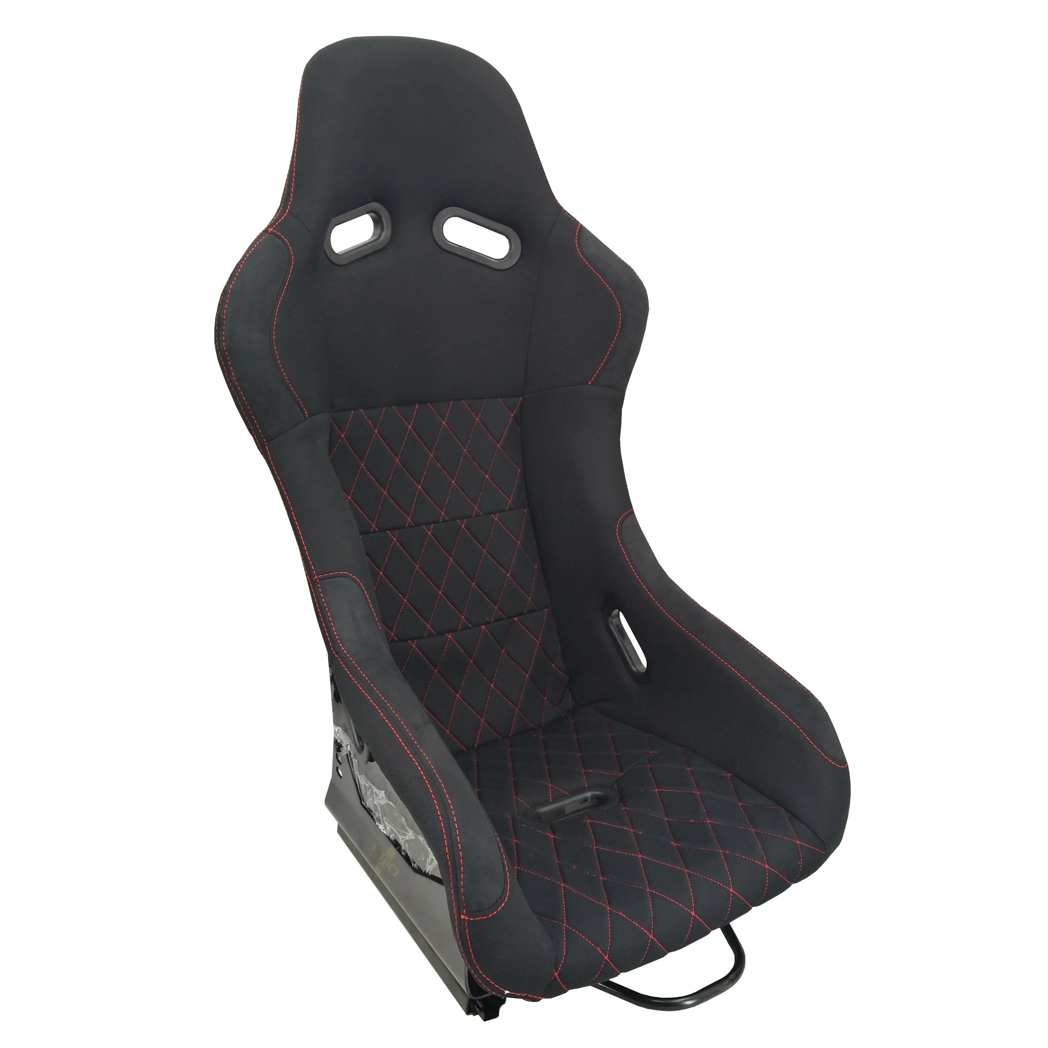 ModifyStreet Universal Black PVC Leather Racing Bucket Seats - Pair With Reclinable Sliders