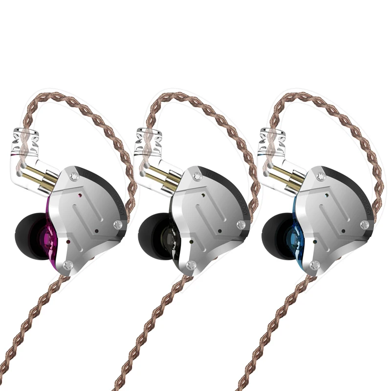 

KZ ZS10 Pro Metal Headset 4BA+1DD Hybrid HIFI Bass Earbuds In Ear Monitor Headphones Sport Earphones Ecouteur Bluetooth, Black,blue,red