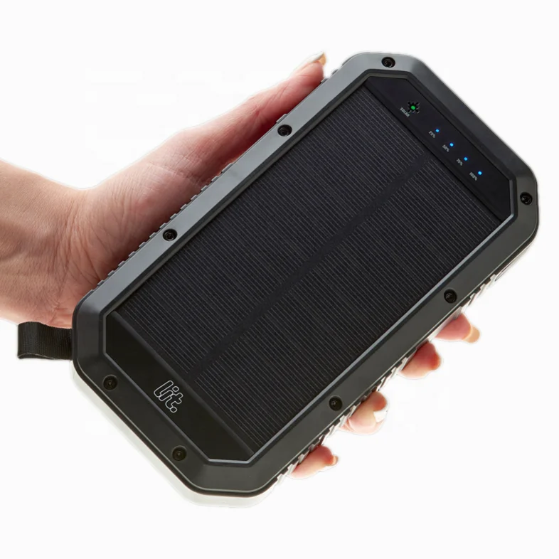 

trending 2020 manufacture LIT Rugged Qi solar power bank wireless charger 20000mah