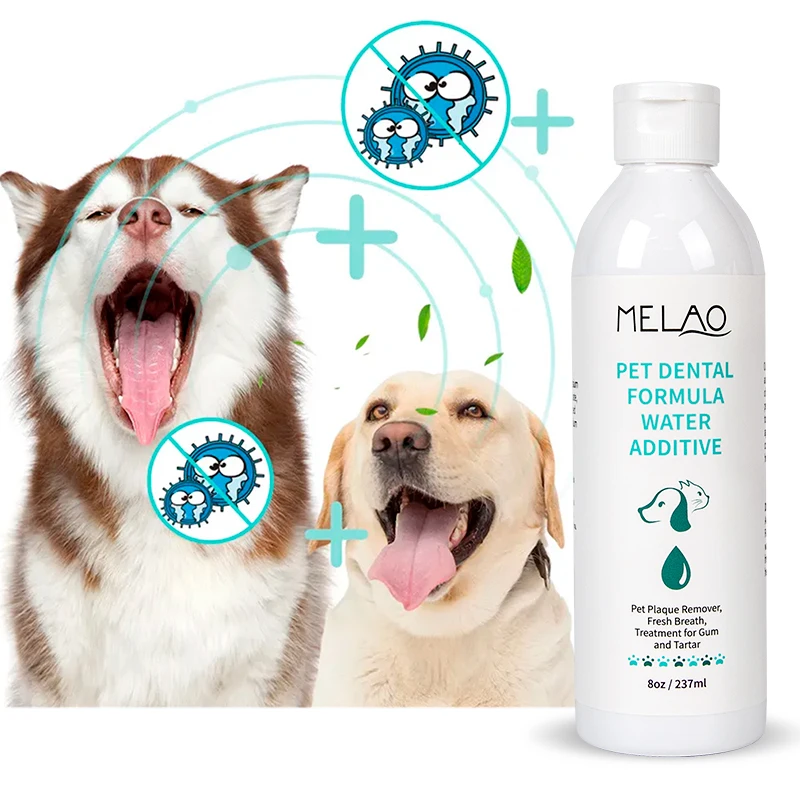 

Amazon Dropshipping OEM/ODM Customized Logo Pet Dental Treats Care Formula Water Additive For Dogs and Cats, White