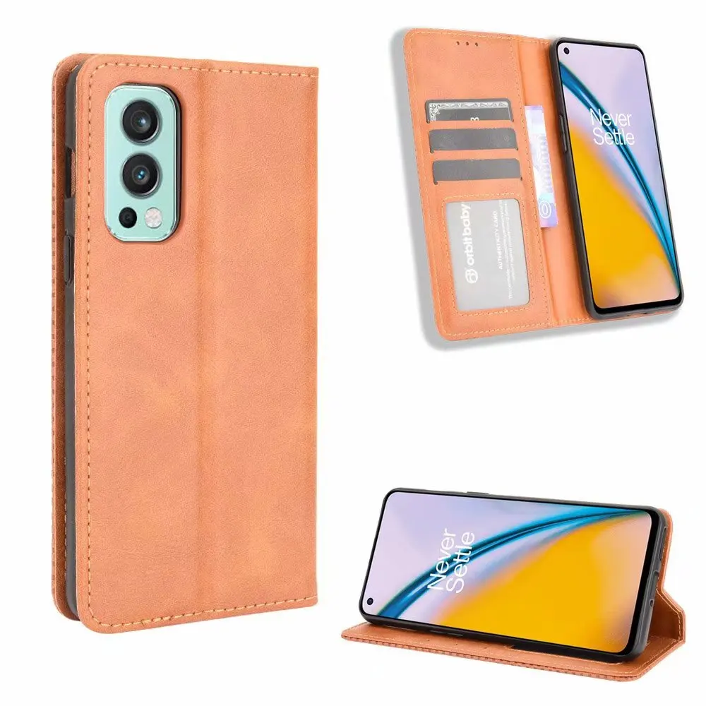 

Retro Flip Wallet Leather Case Cover For OnePlus Nord 2 5G, As pictures