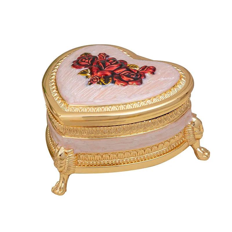 

Golden Luxury Creative Jewelry Box Jewelry Earrings Necklace Ring Jewelry Box High Grade Wedding Gift Box