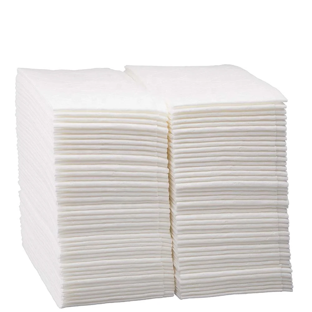 

Linen Feel Airlaid Paper Dinner Napkins American Guest Towel Bathroom Hand Tissue Wipes Cloth Like Large Homestead Wedding Party, White color