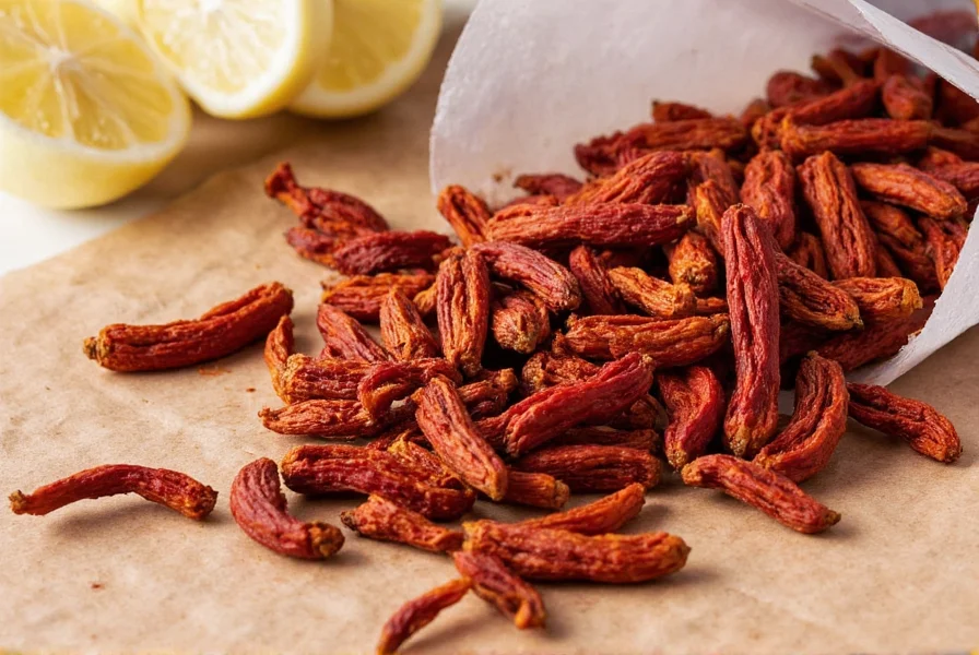 Dried Ancho Used in Kitchen Dish Presentation