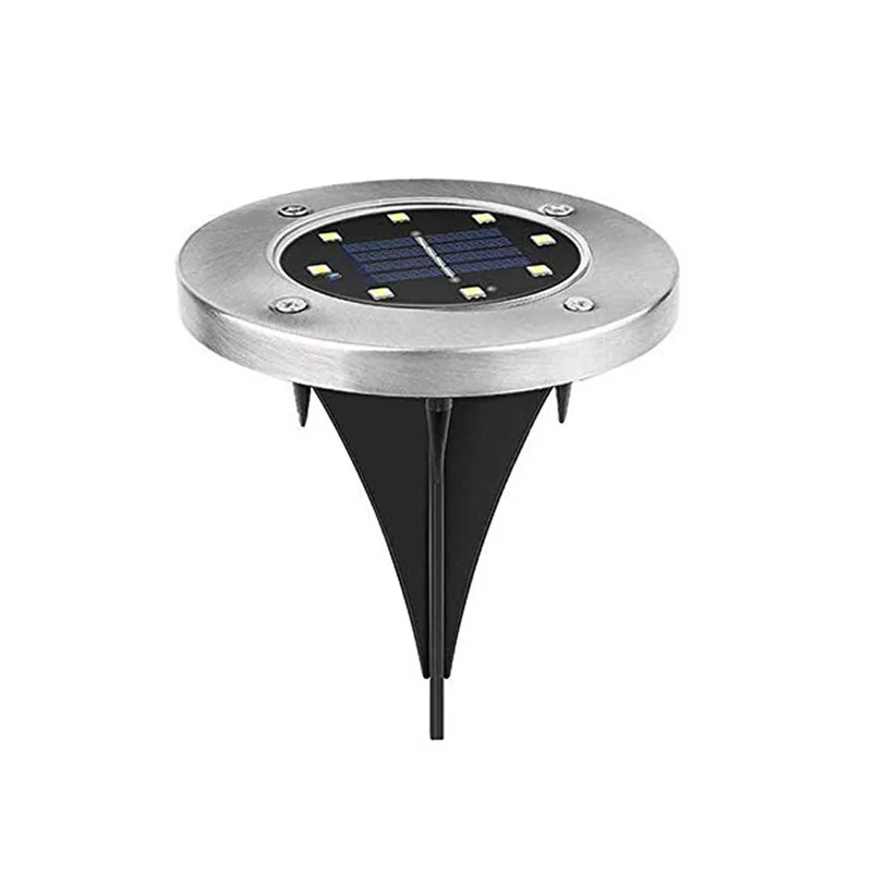 Hot selling 8LED Solar Powered Disk Lights for Garden