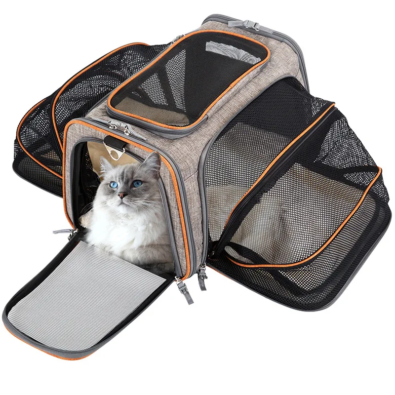 

Hot sale portable collapsible soft sided pet cage outdoor pet carrier for traveling airline approved