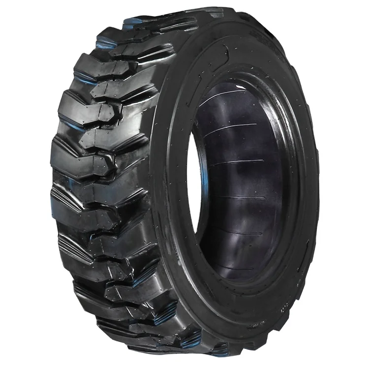 

Good quality long usage life and good price tubeless strong sidewall skidsteer tires 12 16.5 Solid Tire, Black