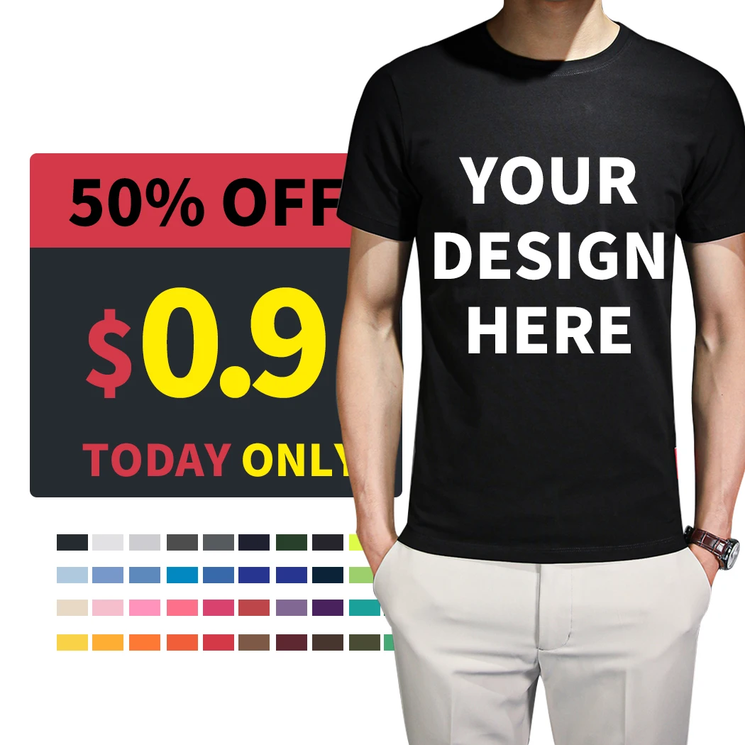 

Blank O-Neck Tshirt Customize Print LOGO T-Shirt Custom T Shirt Printing