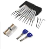Plastic Clear Practice Picks 12 Pcs Tubular Lock Pick Training Skill Set For Locksmith Lockout Service With A Transparent Lock