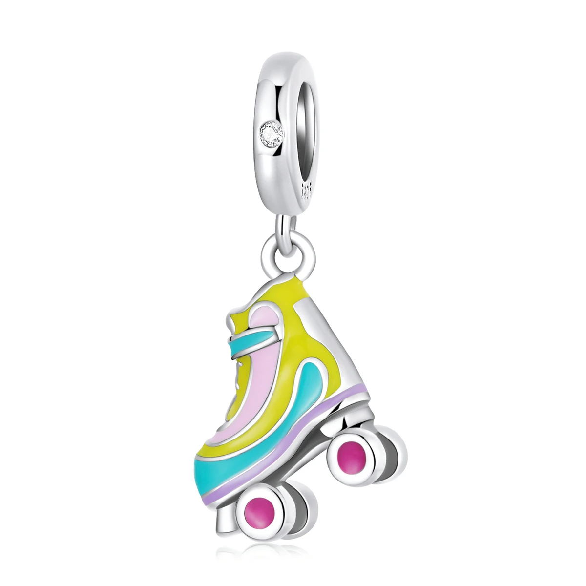 

Fun skates diy beads Charm life 925 silver bracelet pendant accessories SCC2213