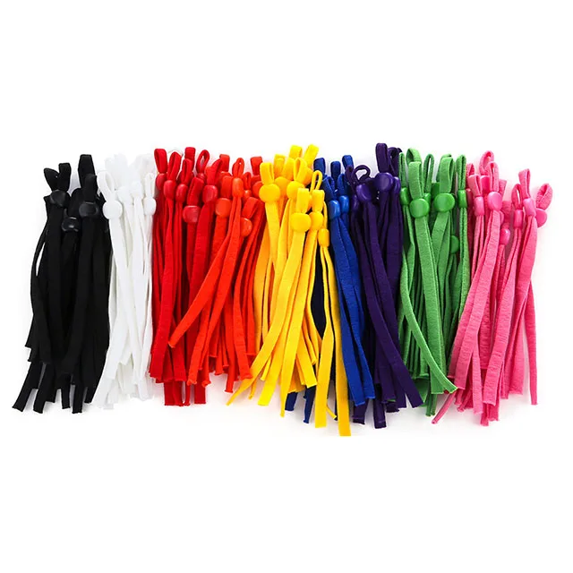 

5mm Width String Sewing Stretch Ropes Elastic Bands Buckle Face Masking Band Cord, White,black