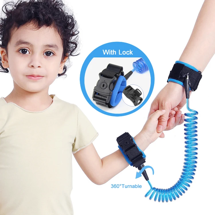 Child Elasticated Wrist Link Strap For Baby/Toddler Safety Green 