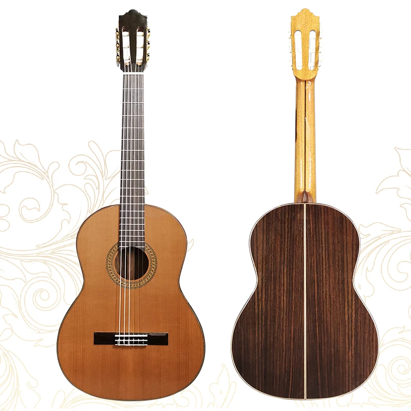 

High end Grade Solid Cedar Top handmade nylon string professional classical guitar musical instruments made in china