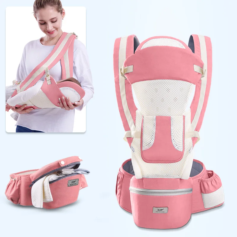

Best Sell Product Ergonomic Organic Cotton Baby Carrier Lumbar Support Comfortable Baby Sling Wrap Carrier, Customized color