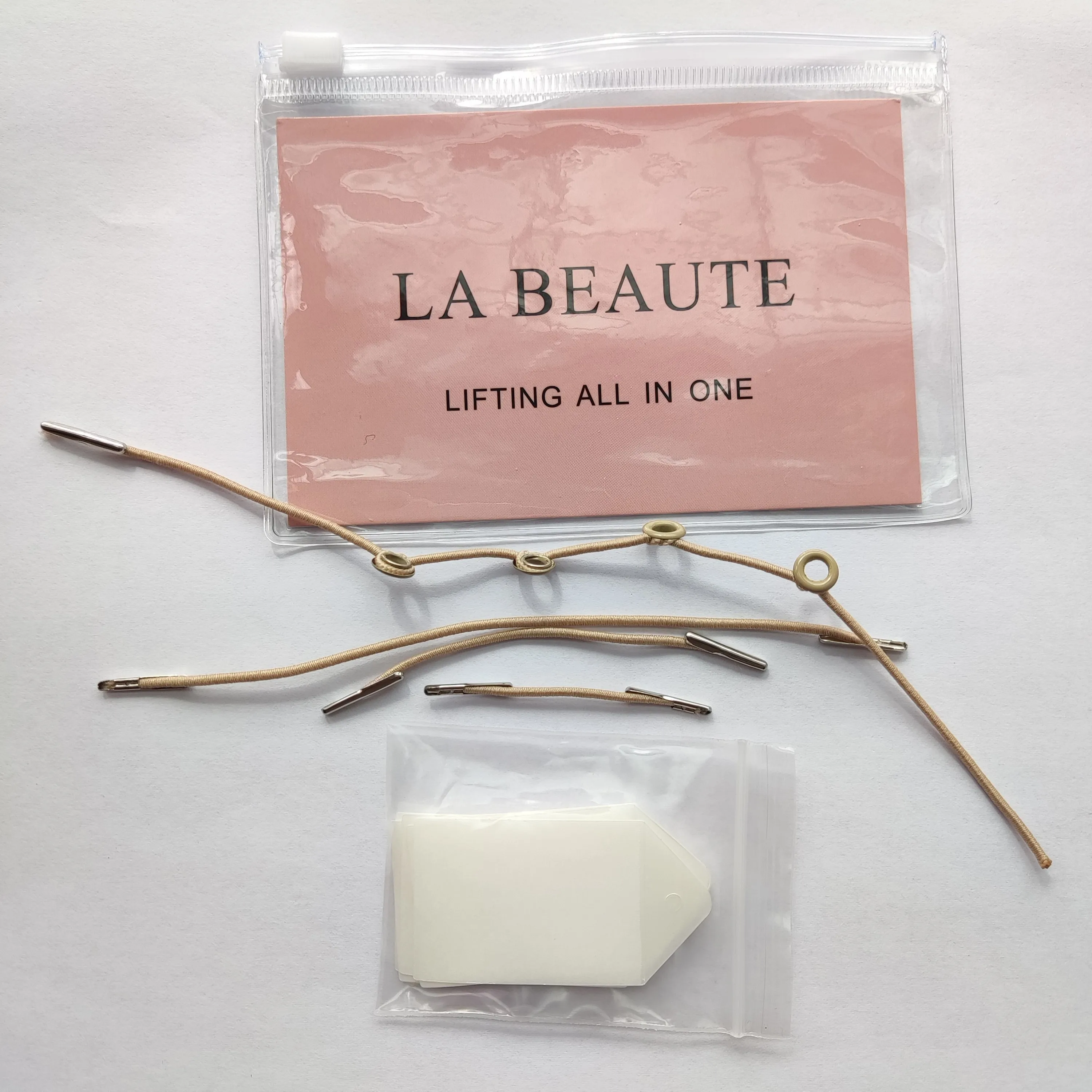

La Beaute 2021 Best Seller 20pcs 40pcs face lift tape with strings kit waterproof face lifting sticker set, Brown/beige/black