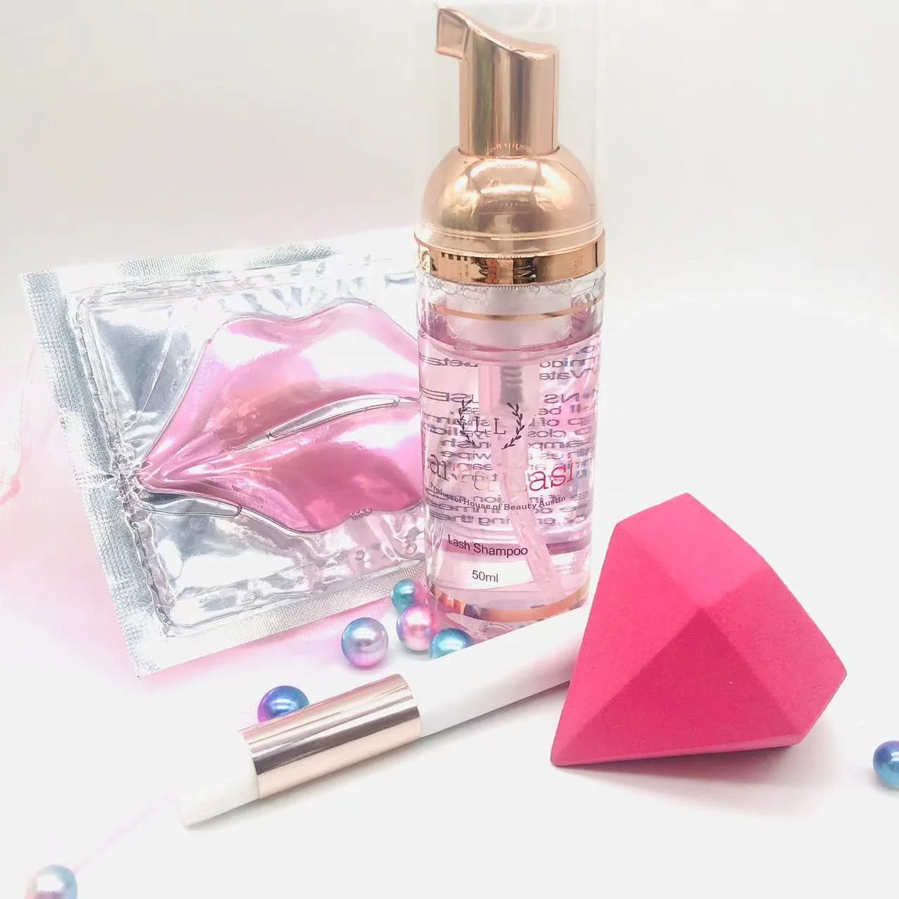 

4 in 1 free customized logo lashes foam cleaning eyelashes extensions shampoo foaming cleanser, Colorless