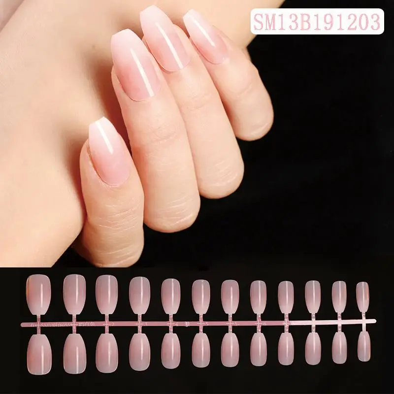 

French Nails Full Cover Artificial False Nails, Natural