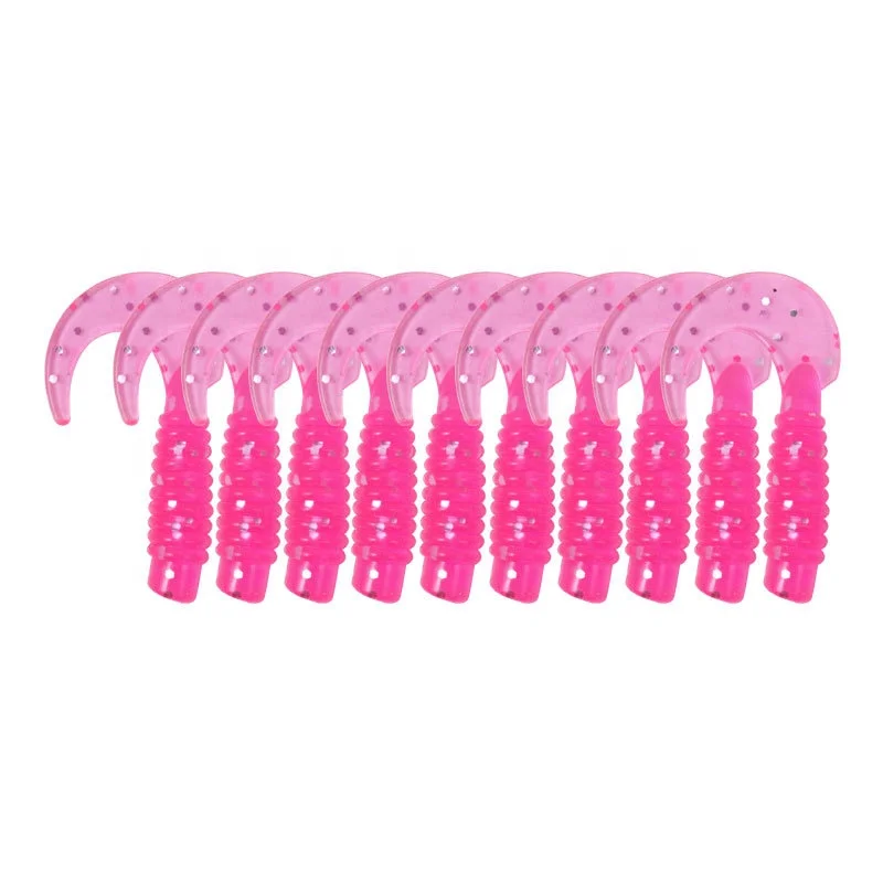 

Wholesale in stock 4.5cm 1.6g single-tailed soft bait soft worm bait tail soft fishing bait worm, 4 colors